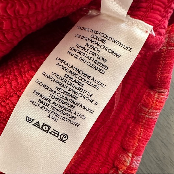 FREE PEOPLE Cherry Bomb Madrass Plaid Top in Red Hot Size Large New - Picture 13 of 14